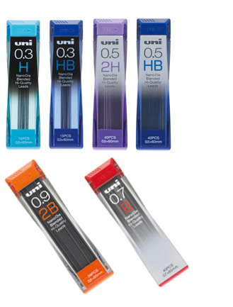 uni0.3/0.5/0.7/0.9-202ND 最新纳米钻石特硬铅芯